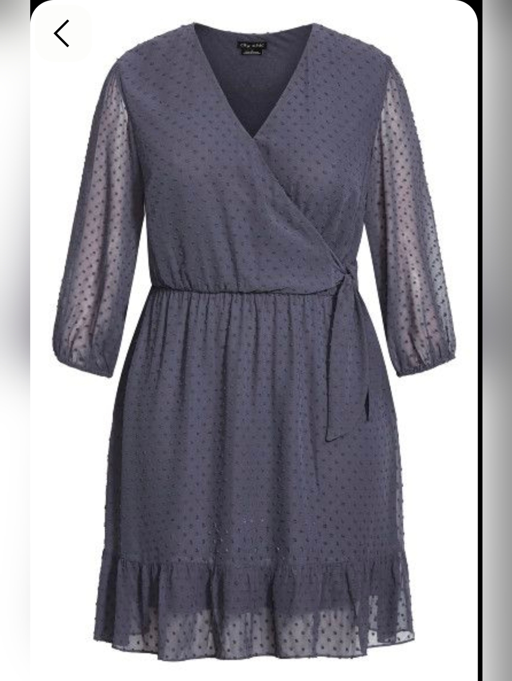 NWT City Chic Wrap Dress in Slate Blue (XL)